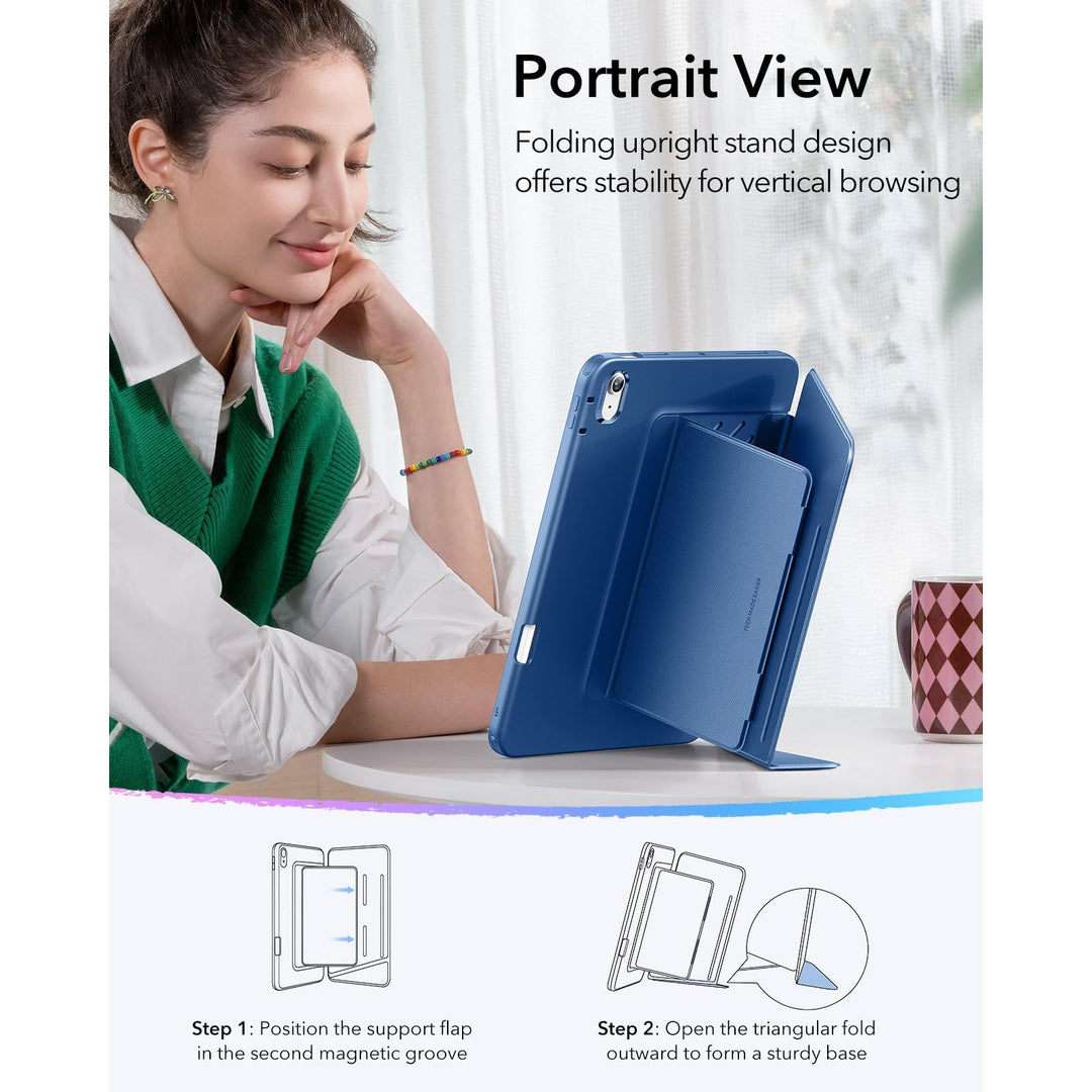 ESR FlipStand Case for iPad Air 11 - Blue - DOKUTRONIX