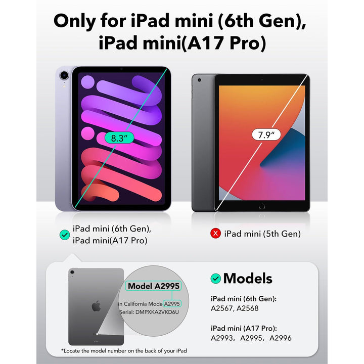 ESR Slim Shield for iPad Mini 7 & 6 Cases - DOKUTRONIX