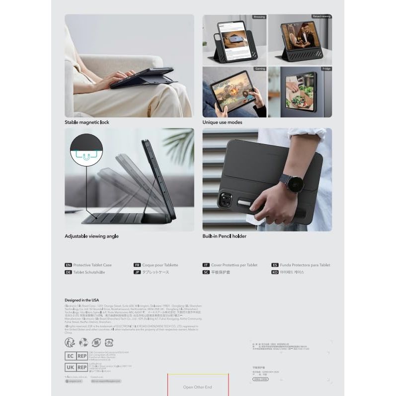 ESR Shift Series iPad Pro 11 Rotating Case 2024 - DOKUTRONIX