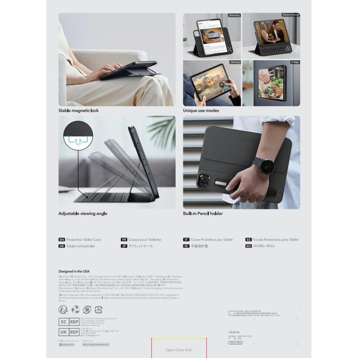 ESR Shift Series iPad Pro 11 Rotating Case 2024 - DOKUTRONIX