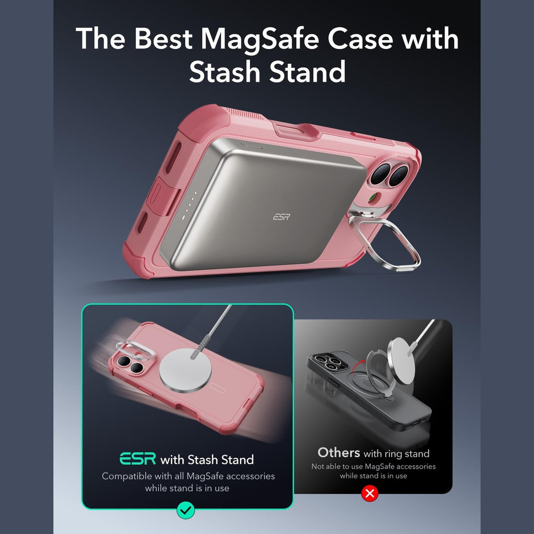 ESR Cyber Shield Case for iPhone 16 - Pink - DOKUTRONIX