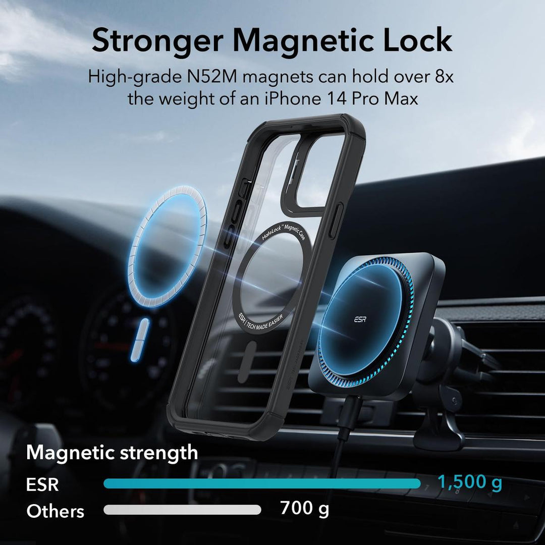 ESR ArmorMag: Clear Military-Grade Case for iPhone 13 Pro Max - DOKUTRONIX