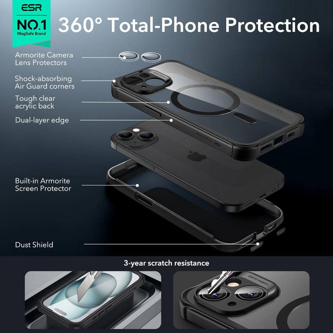 ESR ShieldMax Clear Case for iPhone 15 Plus - DOKUTRONIX