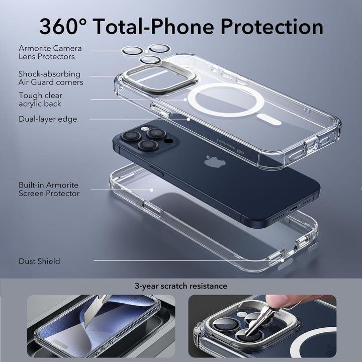 ESR ShieldMax Clear Case for iPhone 15 Plus - DOKUTRONIX