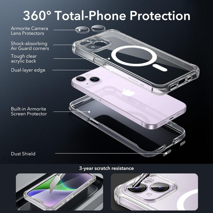 ESR ShieldMax Clear Case for iPhone 15 Plus - DOKUTRONIX