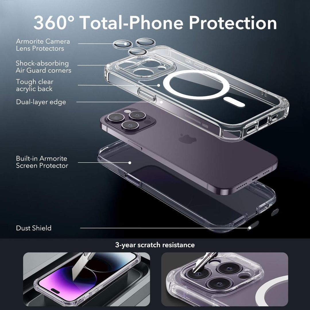 ESR ShieldMax Clear Case for iPhone 15 Plus - DOKUTRONIX
