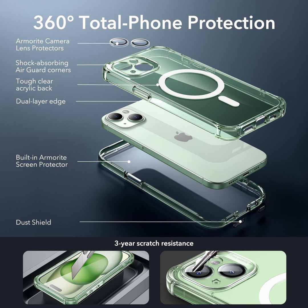 ESR ShieldMax Clear Case for iPhone 15 Plus - DOKUTRONIX