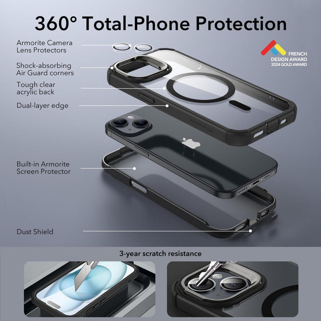 ESR ShieldMax Clear Case for iPhone 15 Plus - DOKUTRONIX
