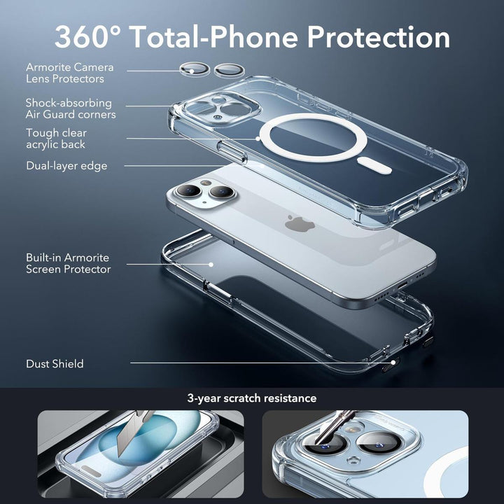 ESR ShieldMax Clear Case for iPhone 15 Plus - DOKUTRONIX