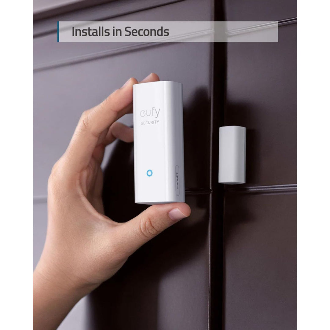 eufy Security Entry Sensor, Detects Opened and Closed Doors or Windows, Door Monitoring, Sends Alerts, Triggers Siren, 2-Year Battery Life, Indoor Use Only, Requires HomeBase, 24/7 Monitoring Optional - DOKUTRONIX