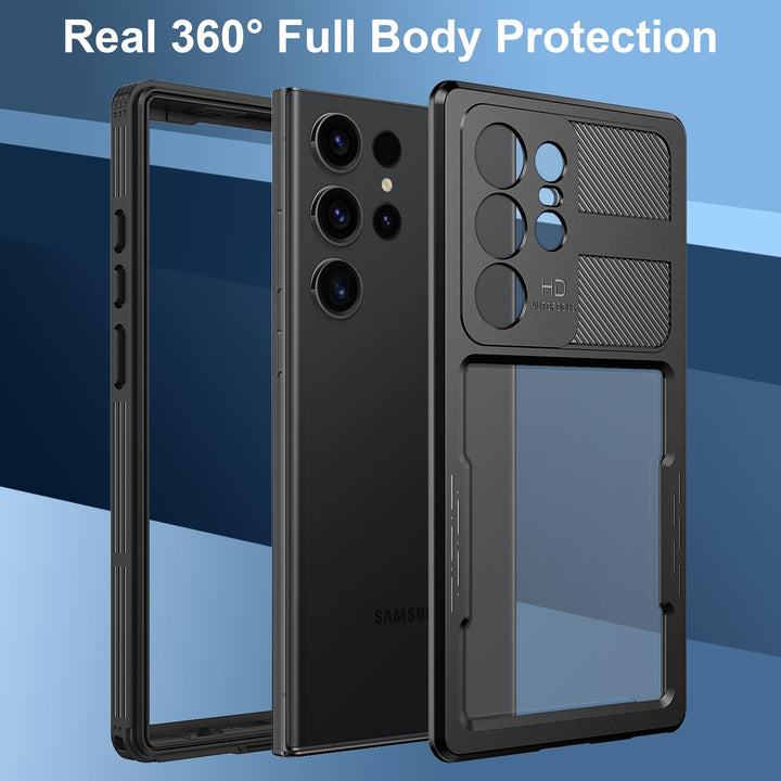 Ezanmull Galaxy S23 Ultra Waterproof Case - Black - DOKUTRONIX