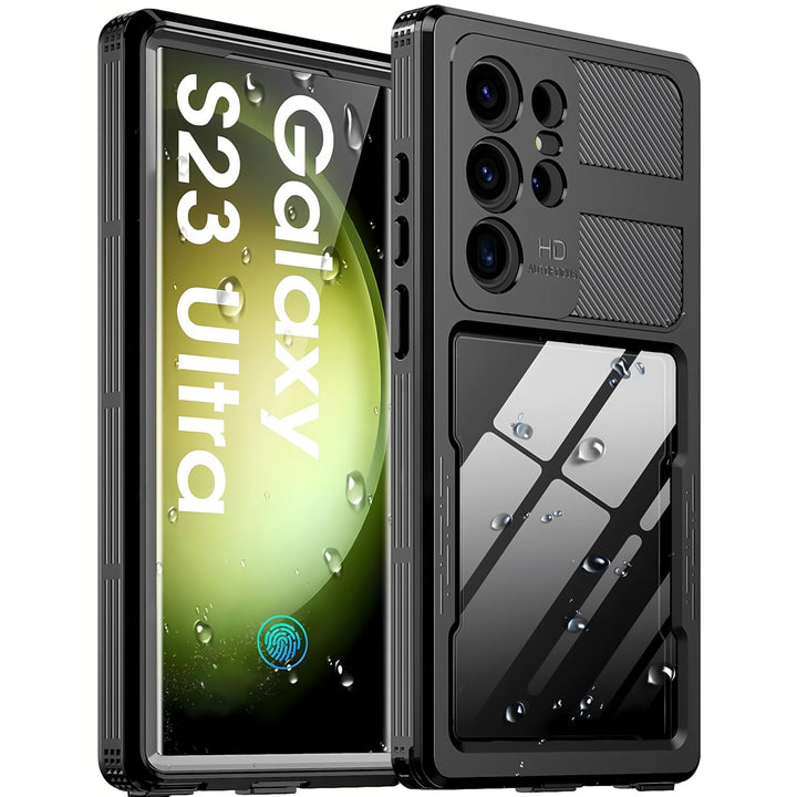 Ezanmull Galaxy S23 Ultra Waterproof Case - Black - DOKUTRONIX