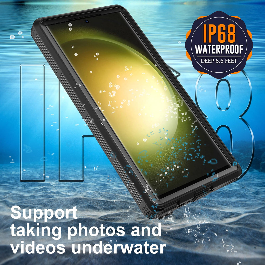 Ezanmull Galaxy S23 Ultra Waterproof Case - Black - DOKUTRONIX