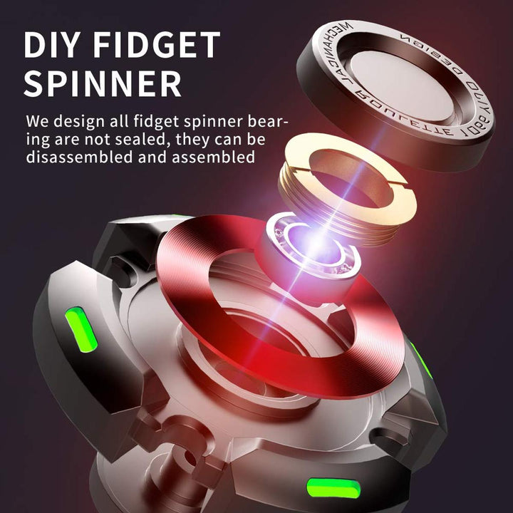 Luminous Metal Fidget Spinner: Stress Relief Toy - DOKUTRONIX