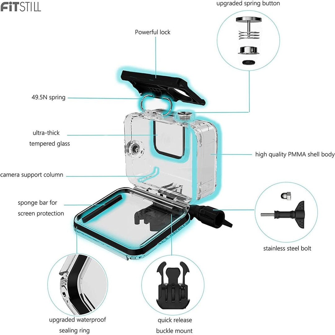 AquaGuard GoPro Hero8 Case - Dive Ready Shell - DOKUTRONIX