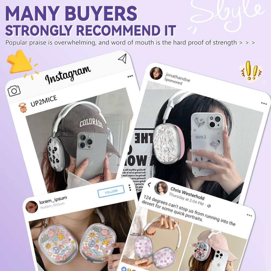 FlowerFlex AirPod Max Covers - DOKUTRONIX