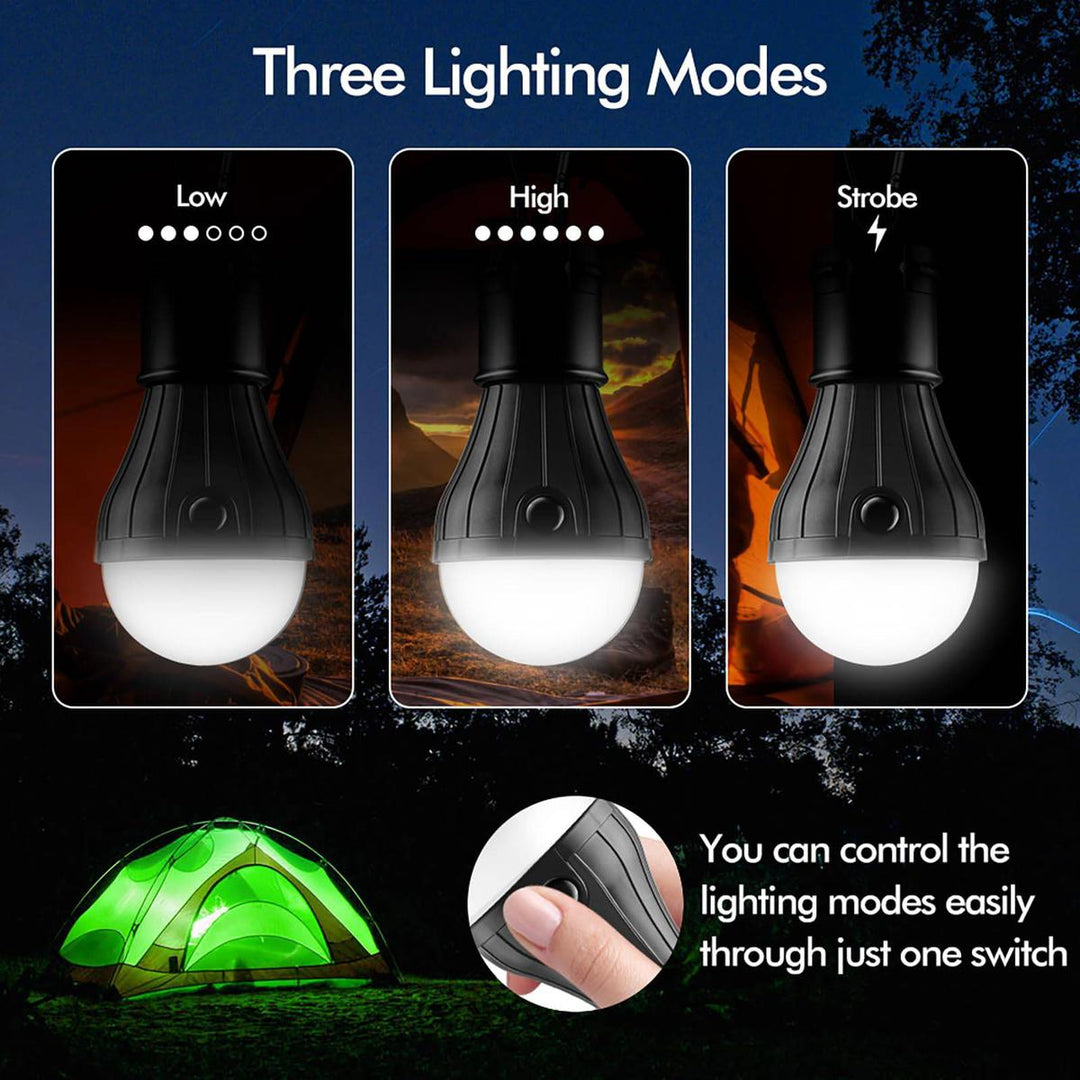 SkyGlow LED Tent Lanterns - 4-Pack Portable Lights - DOKUTRONIX