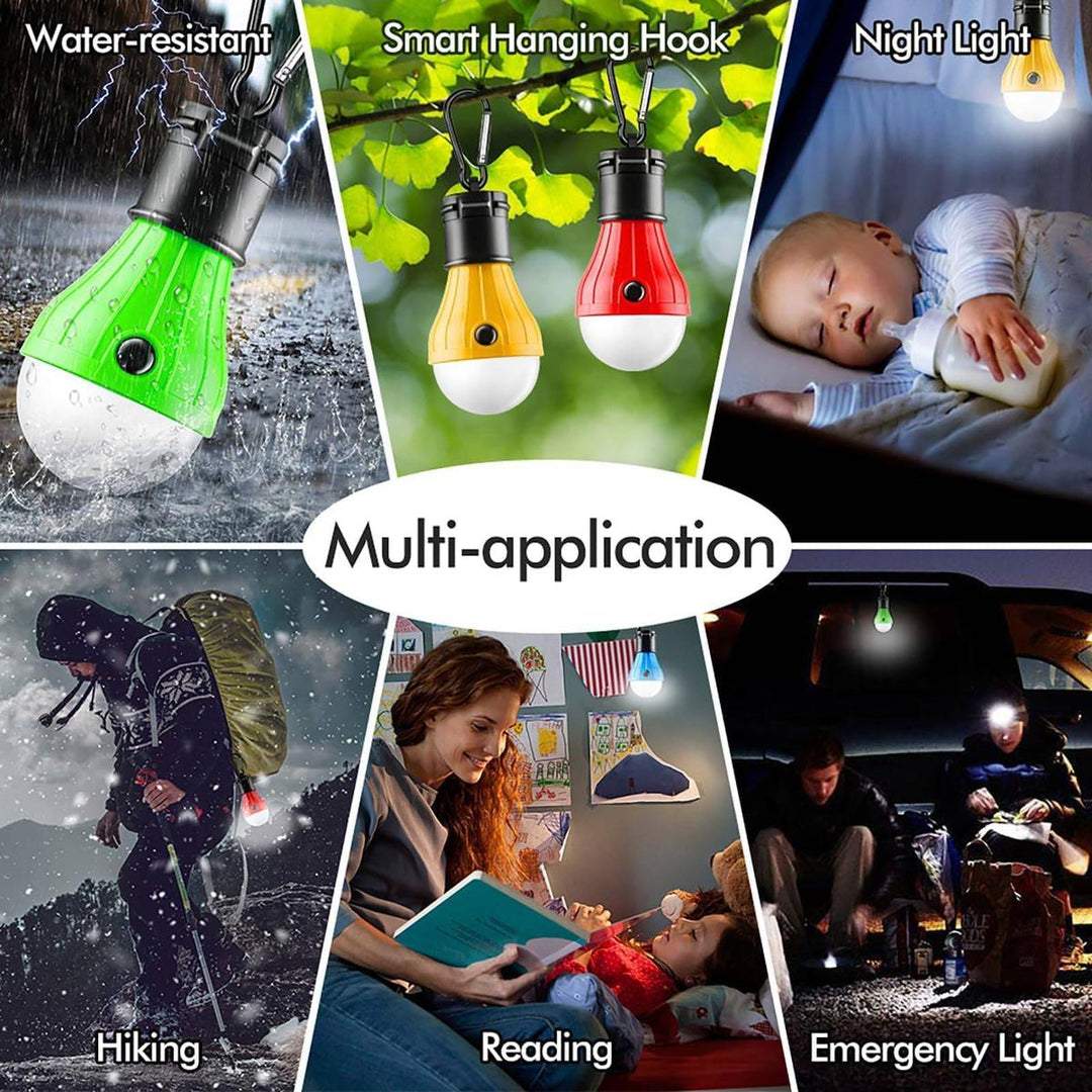 SkyGlow LED Tent Lanterns - 4-Pack Portable Lights - DOKUTRONIX