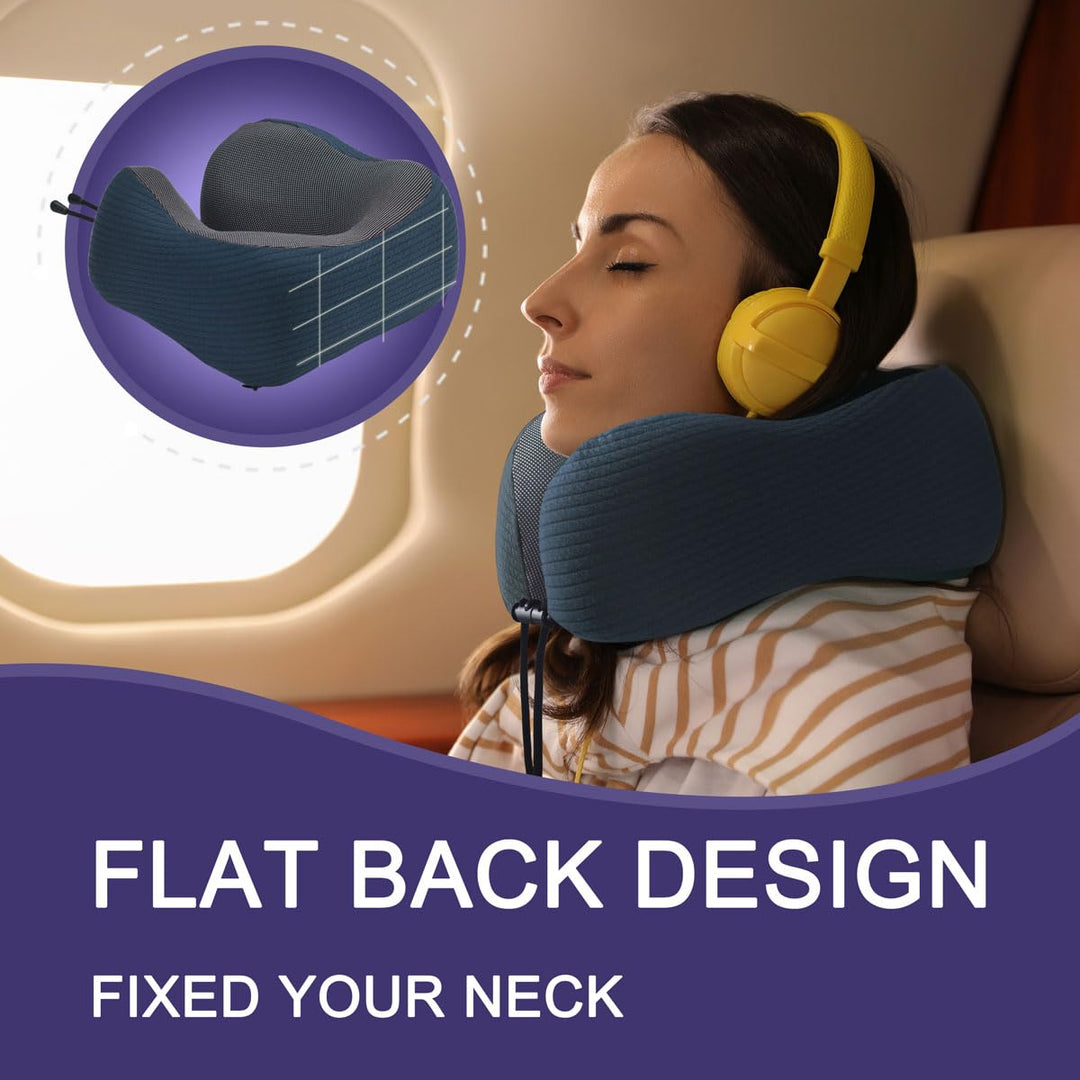 FlySnooze Memory Foam Neck Pillow - DOKUTRONIX