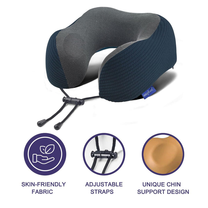 FlySnooze Memory Foam Neck Pillow - DOKUTRONIX
