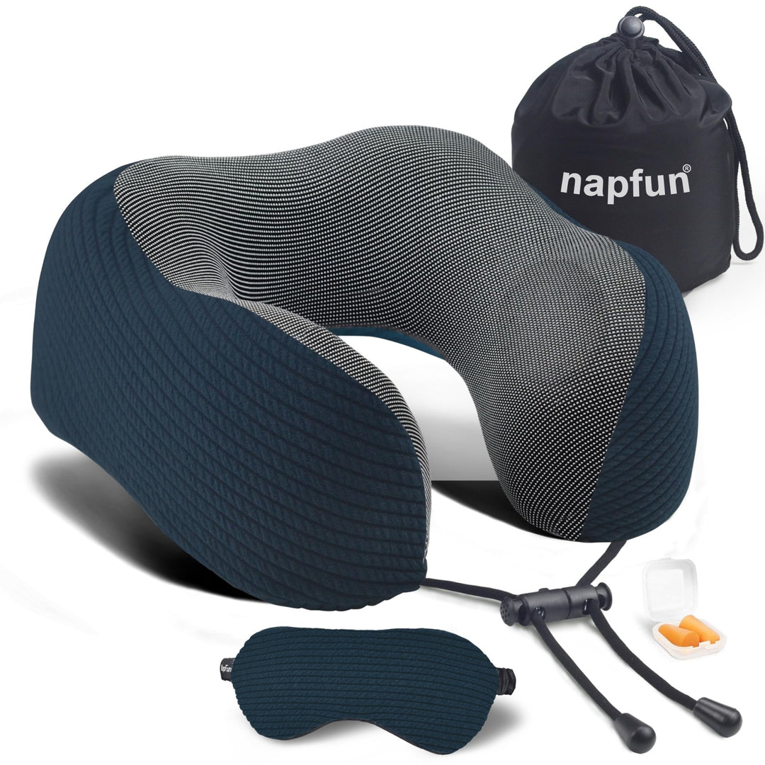 FlySnooze Memory Foam Neck Pillow - DOKUTRONIX