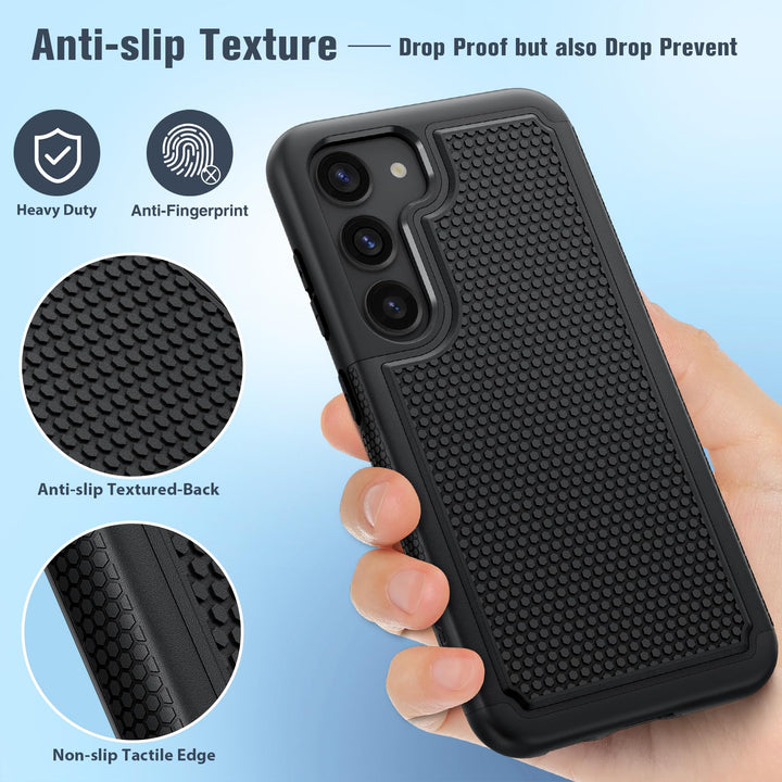 FNTCASE Rugged Shield for Galaxy S23 - Black Matte - DOKUTRONIX