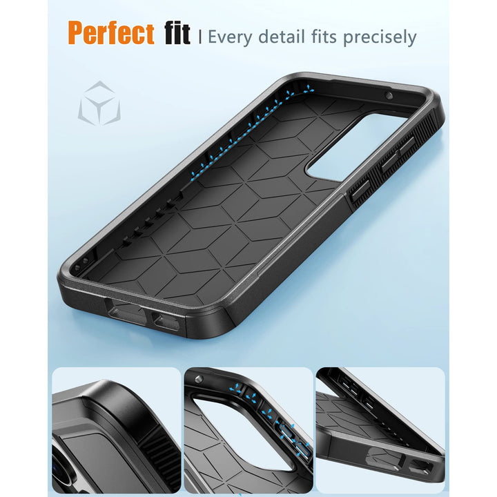 FNTCASE Rugged Shield for Galaxy S23 - Black Matte - DOKUTRONIX