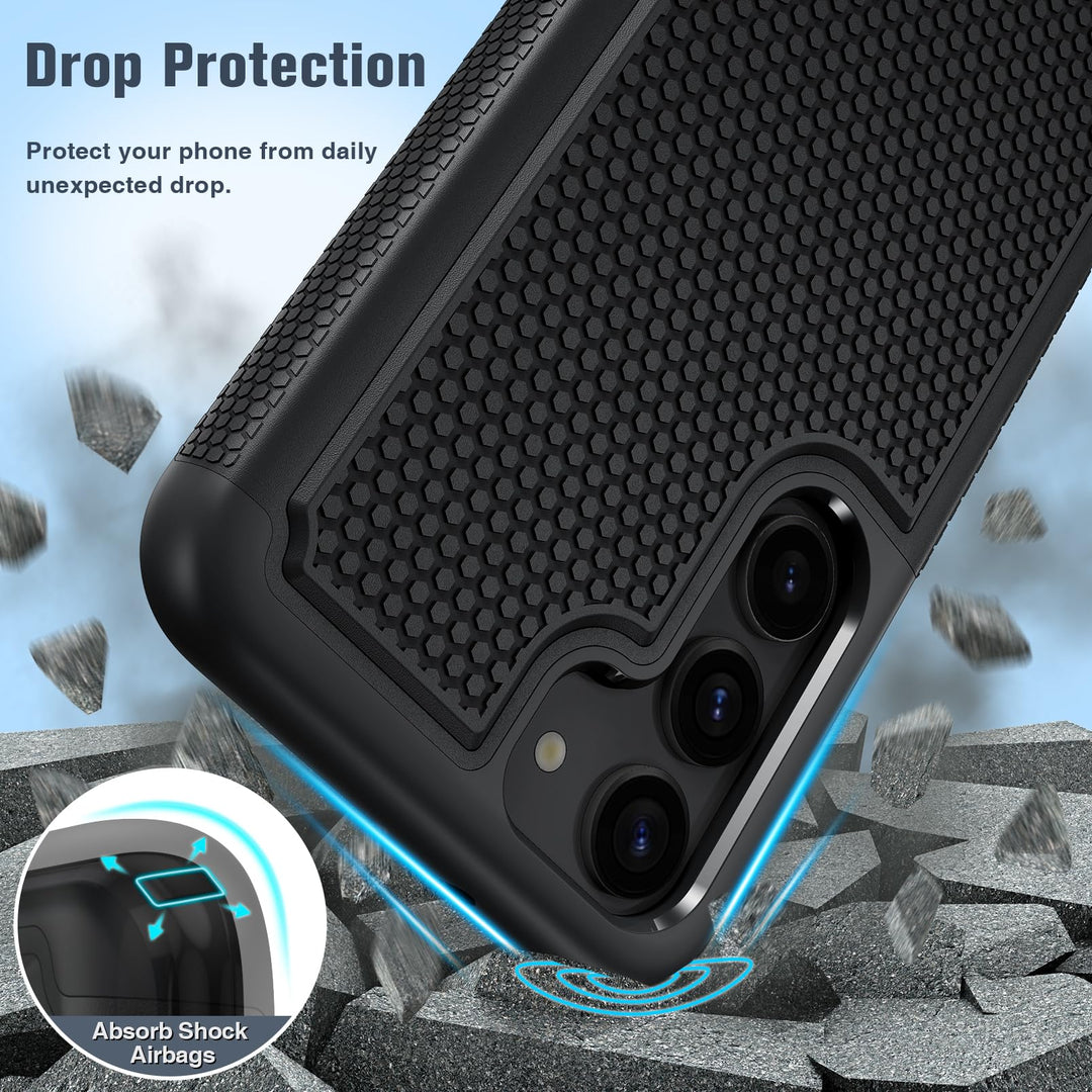 FNTCASE Rugged Shield for Galaxy S23 - Black Matte - DOKUTRONIX