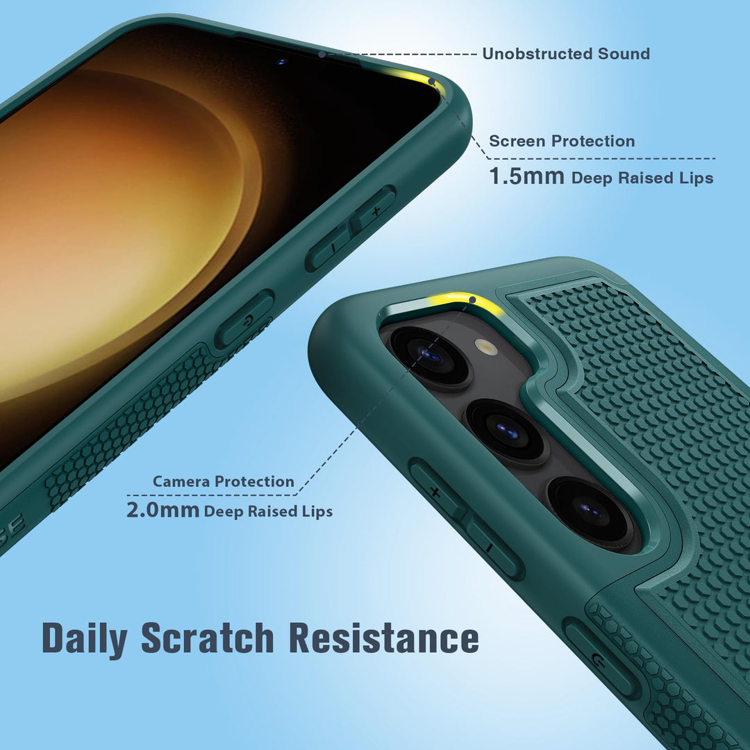 FNTCASE Rugged Shield for Galaxy S23 - Black Matte - DOKUTRONIX