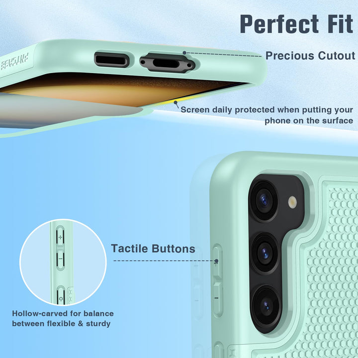 FNTCASE Rugged Shield for Galaxy S23 - Black Matte - DOKUTRONIX