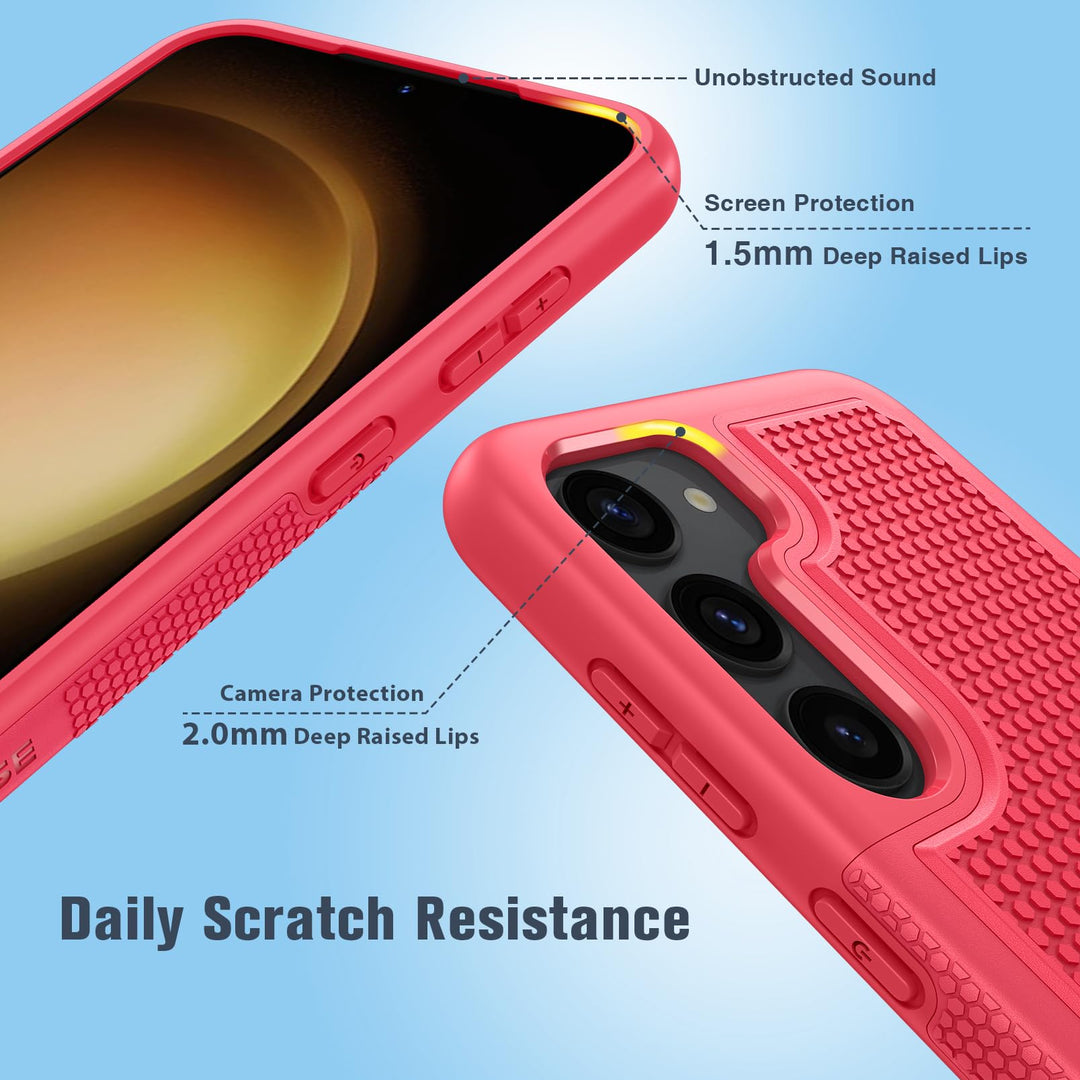 FNTCASE Rugged Shield for Galaxy S23 - Black Matte - DOKUTRONIX