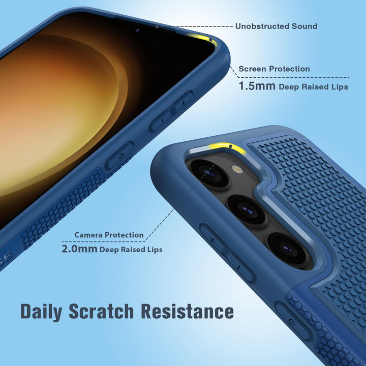 FNTCASE Rugged Shield for Galaxy S23 - Black Matte - DOKUTRONIX