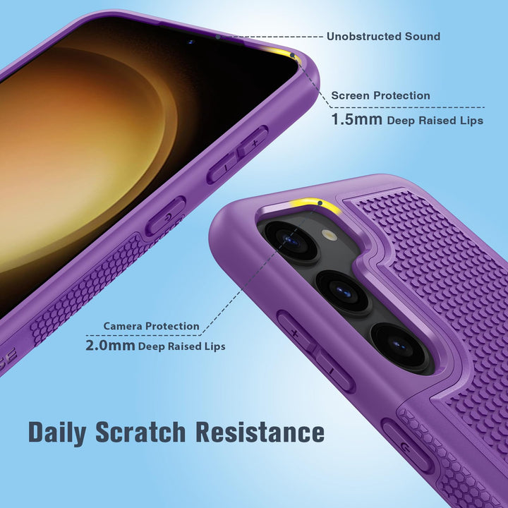 FNTCASE Rugged Shield for Galaxy S23 - Black Matte - DOKUTRONIX