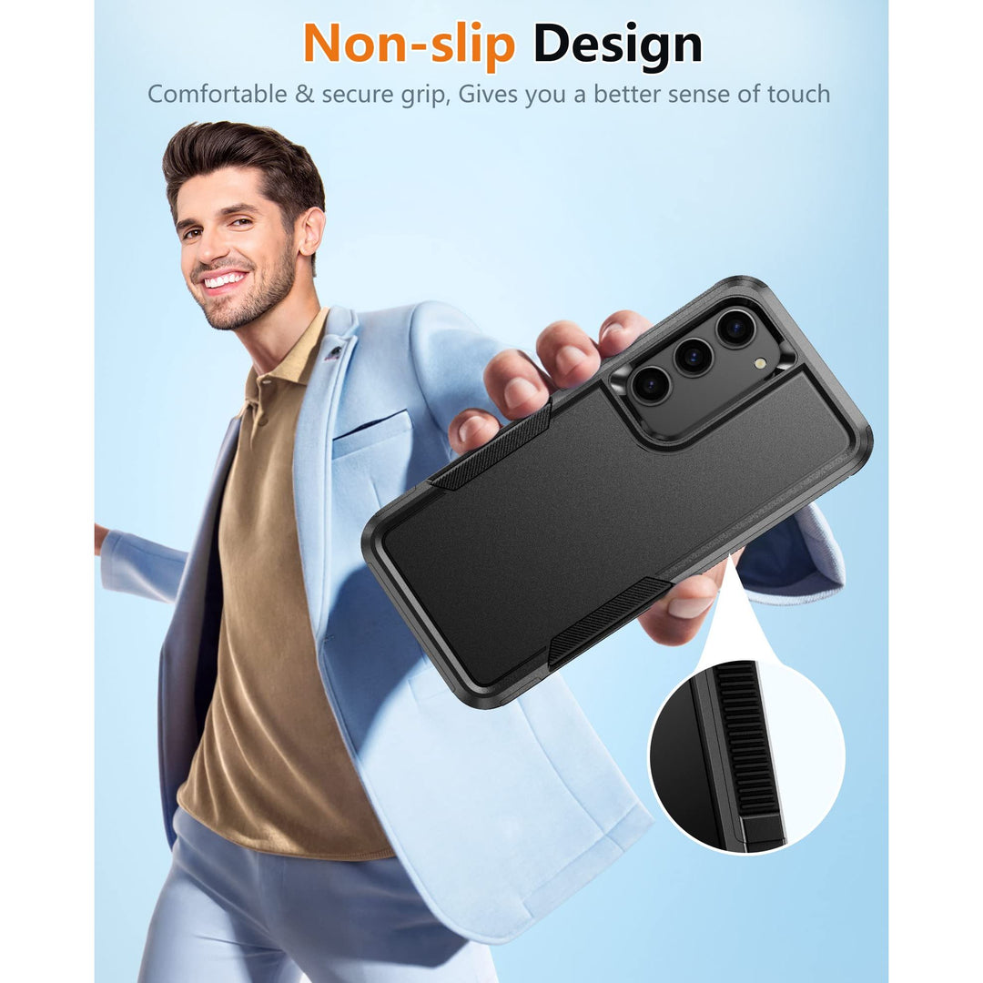 FNTCASE Rugged Shield for Galaxy S23 - Black Matte - DOKUTRONIX