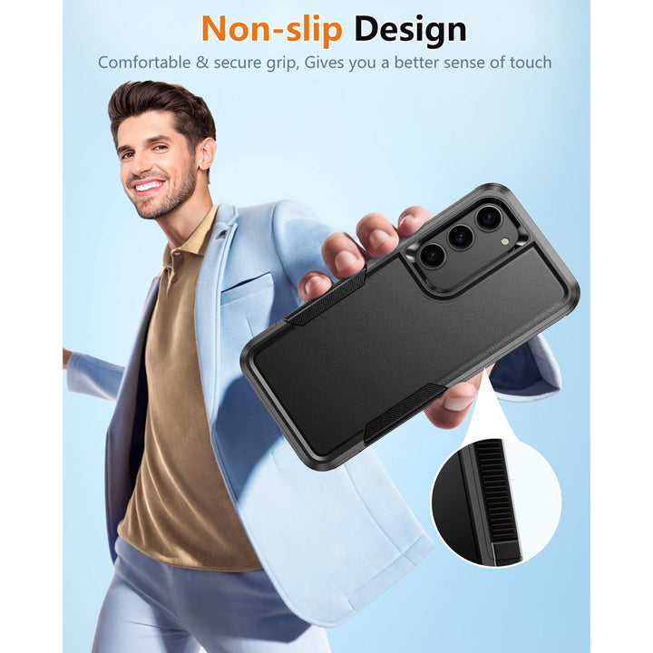 FNTCASE Rugged Shield for Galaxy S23 - Black Matte - DOKUTRONIX