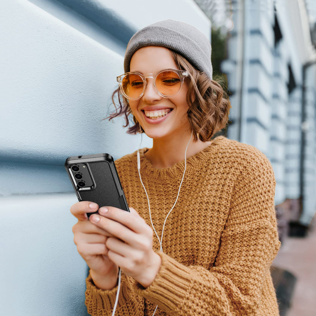 FNTCASE Rugged Shield for Galaxy S23 - Black Matte - DOKUTRONIX