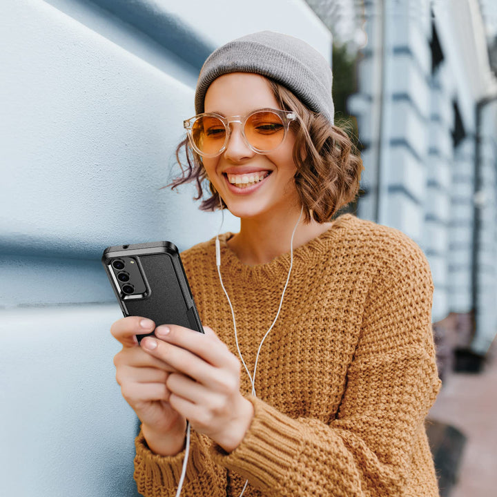 FNTCASE Rugged Shield for Galaxy S23 - Black Matte - DOKUTRONIX