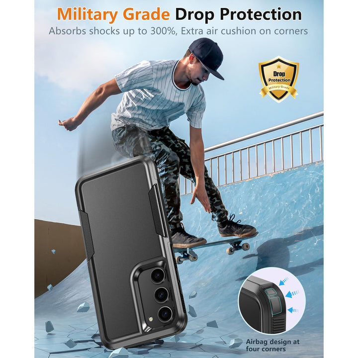 FNTCASE Rugged Shield for Galaxy S23 - Black Matte - DOKUTRONIX