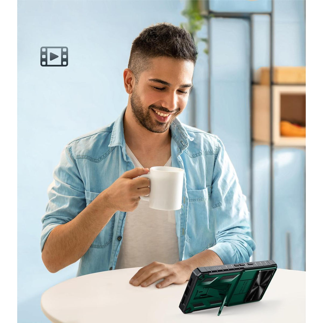FNTCASE Rugged Kickstand Case for Pixel 8 Pro - Green - DOKUTRONIX