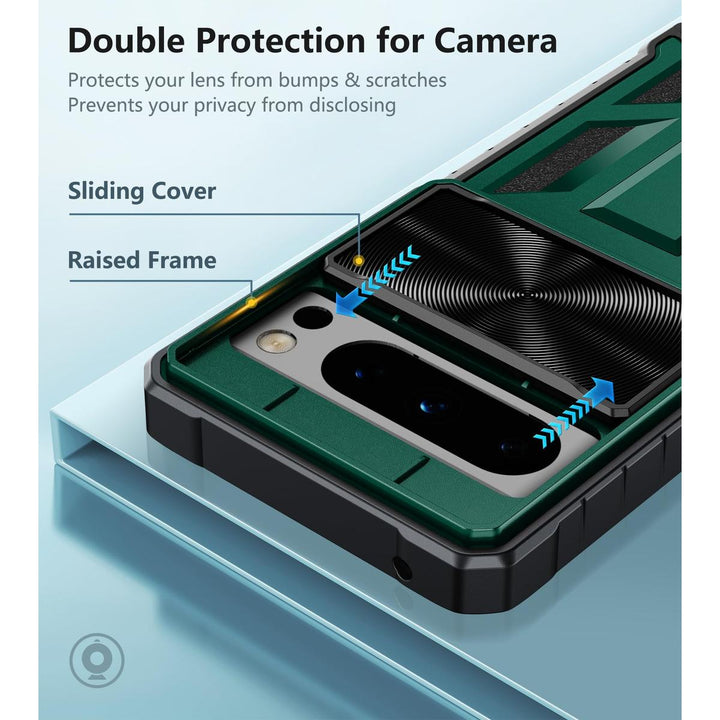 FNTCASE Rugged Kickstand Case for Pixel 8 Pro - Green - DOKUTRONIX