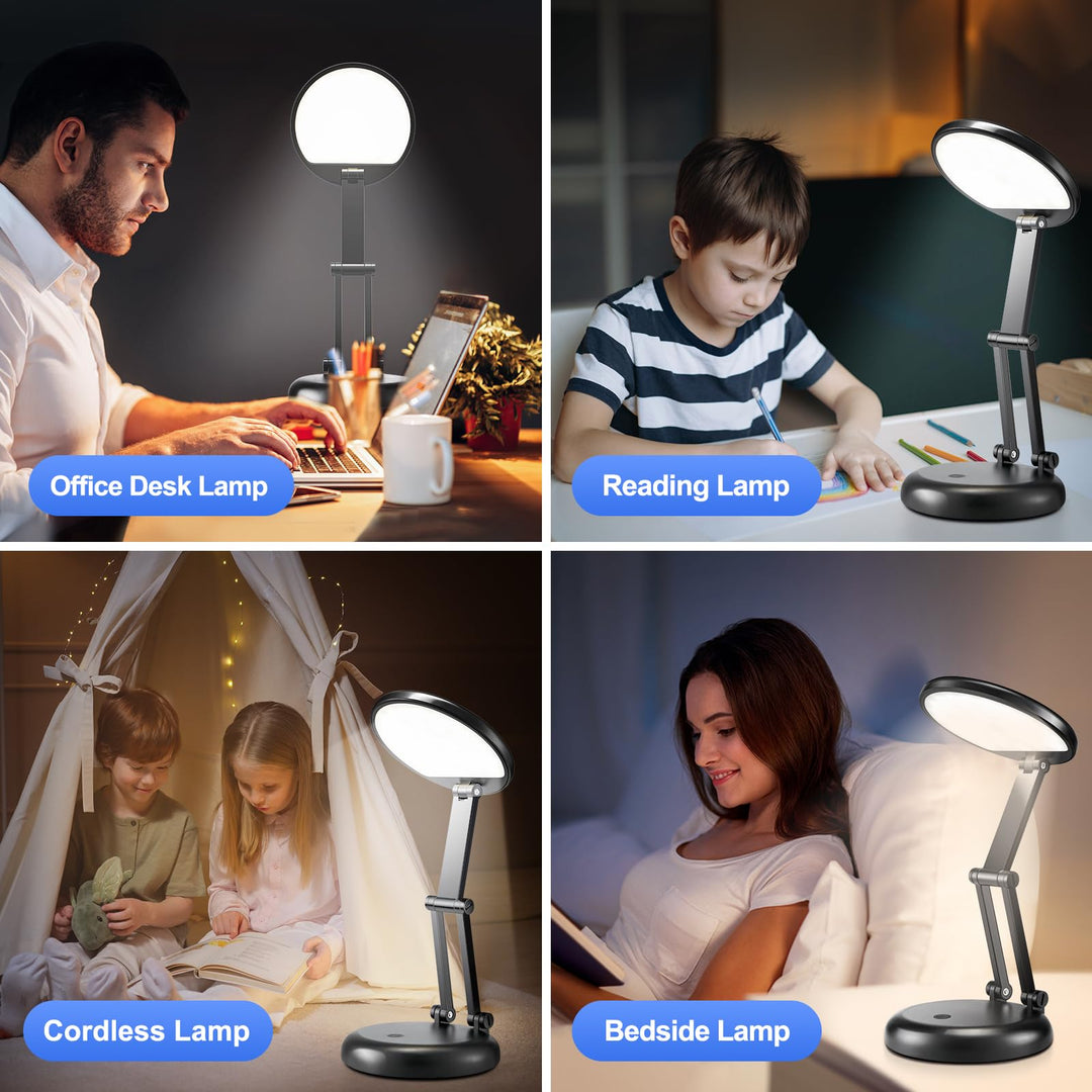 Foldable Glow: Rechargeable 3600mAh Table Lamp - DOKUTRONIX