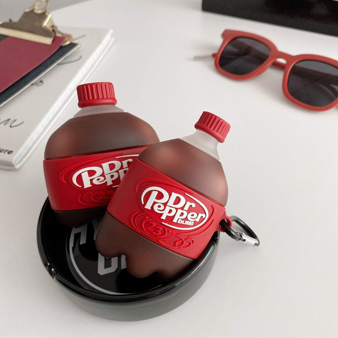 Kawaii Dr Pepper Silicone AirPods Case - DOKUTRONIX