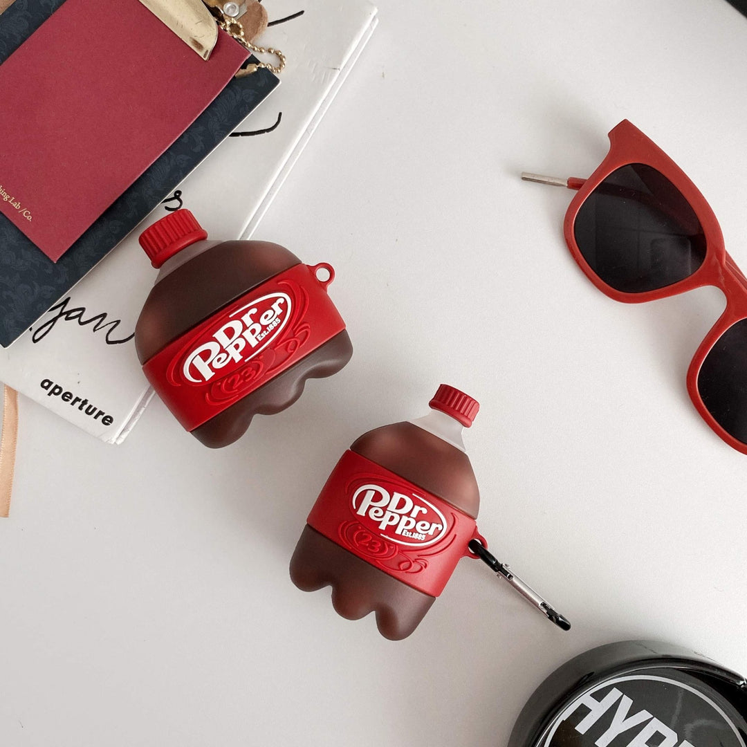 Kawaii Dr Pepper Silicone AirPods Case - DOKUTRONIX