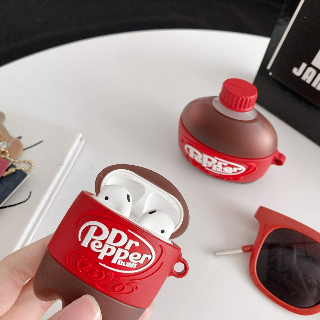Kawaii Dr Pepper Silicone AirPods Case - DOKUTRONIX
