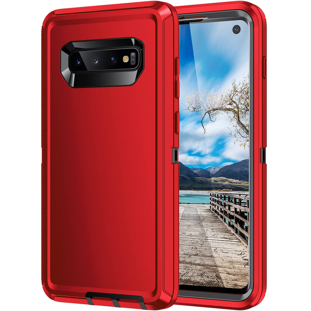 Galaxy S10 Rugged Shield Case - Purple/Pink - DOKUTRONIX