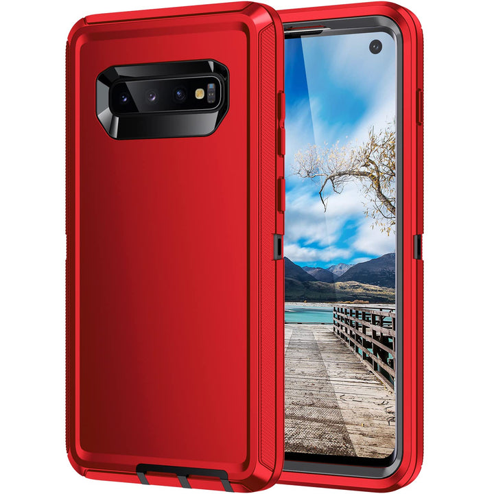 Galaxy S10 Rugged Shield Case - Purple/Pink - DOKUTRONIX