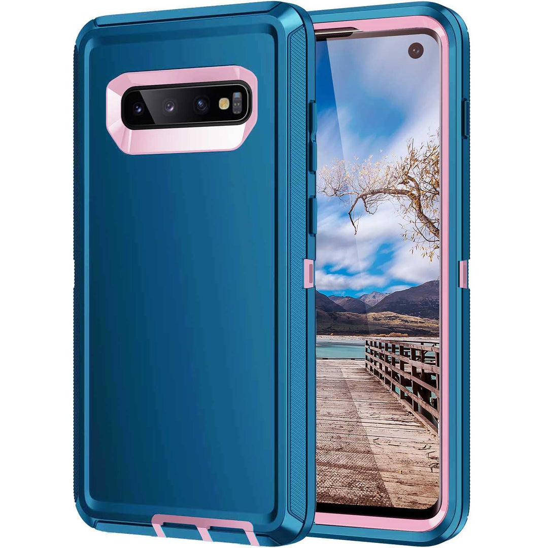 Galaxy S10 Rugged Shield Case - Purple/Pink - DOKUTRONIX