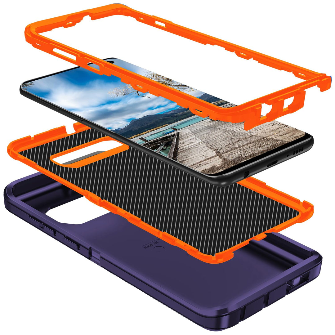 Galaxy S10 Rugged Shield Case - Purple/Pink - DOKUTRONIX