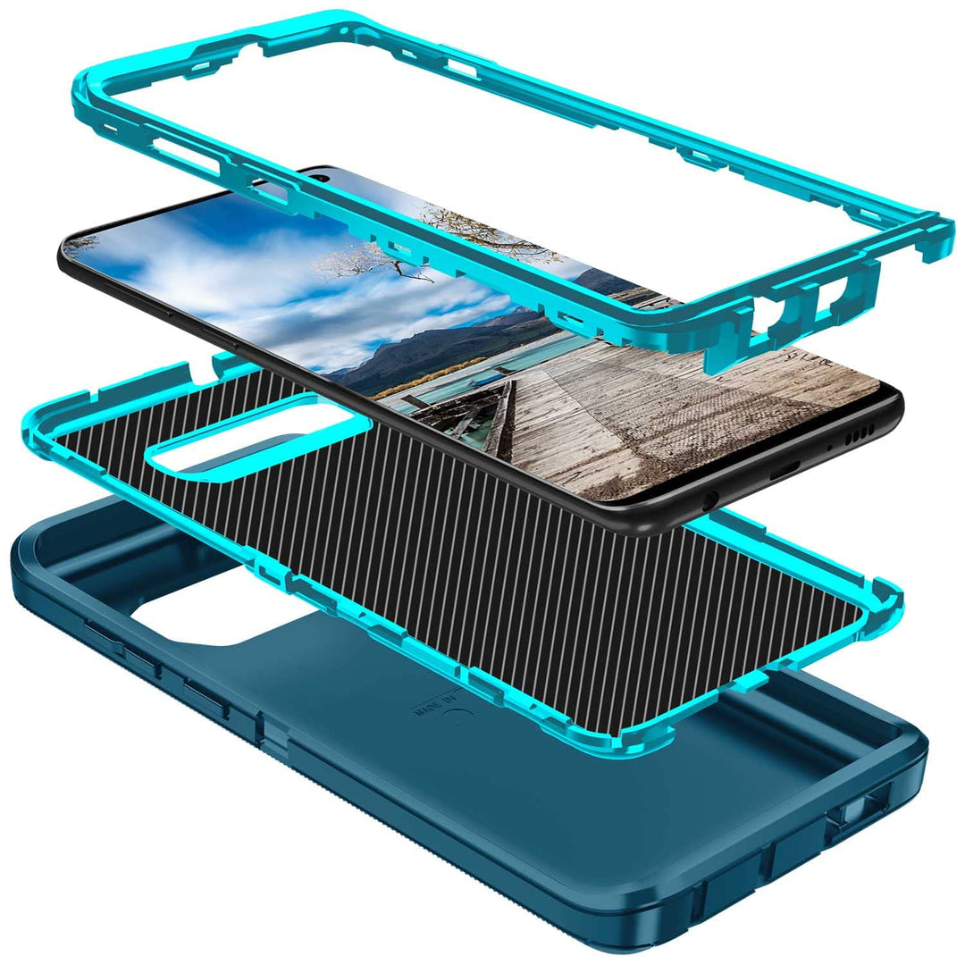 Galaxy S10 Rugged Shield Case - Purple/Pink - DOKUTRONIX