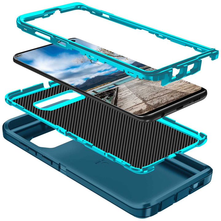 Galaxy S10 Rugged Shield Case - Purple/Pink - DOKUTRONIX